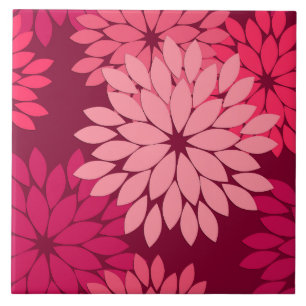 Impressão floral moderno do quimono, rosa coral &