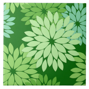 Impressão floral moderno do quimono, verde limão