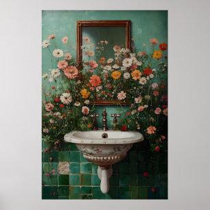 Impressão Floral para Banheiro, Flor de Banheiro B