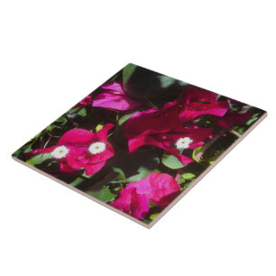 Impressão floral tropical, humor retro