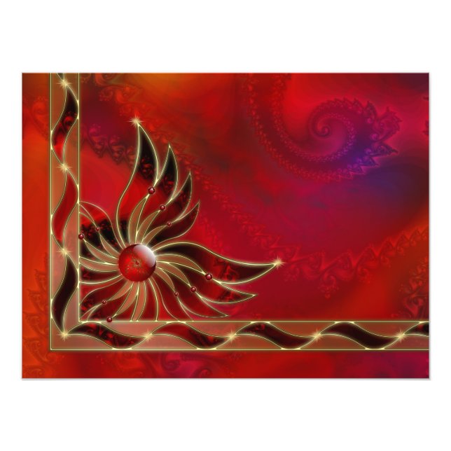 Impressão Foto Vermelha Como a Chama (Frente)