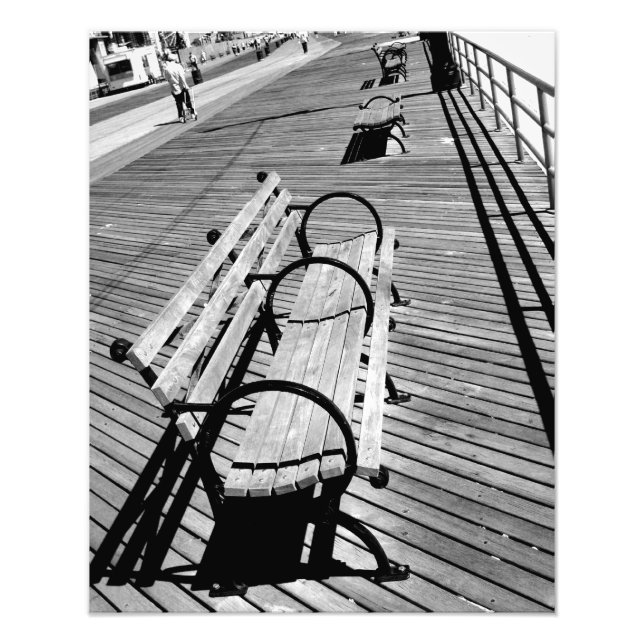 Impressão fotográfica 'Boardwalk Benches' (Frente)