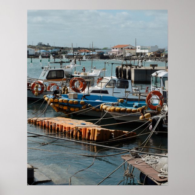 Impressão fotográfica de barcos de pesca Udo Corei (Frente)