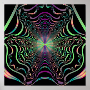 Impressão Fractal da Web abstrato Pastel