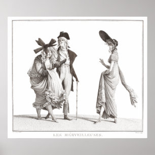 Impressão francês antigo da forma de Les