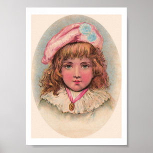 Impressão francês da arte do retrato da criança