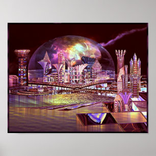 Impressão franjando roxo da esfera