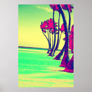 impressão funky do design da praia