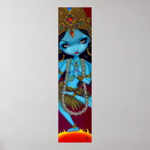 Impressão gótico da arte da deusa hindu de Kali