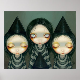 Impressão gótico lowbrow da arte de três irmãs