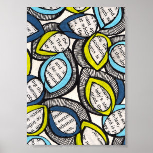 Impressão gráfico moderno da ilustração dos me