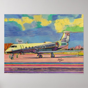 Impressão Gulfstream 550
