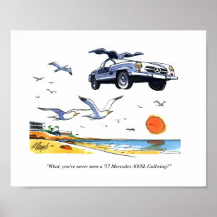 Impressão Gullwing Mercedes dos desenhos animados