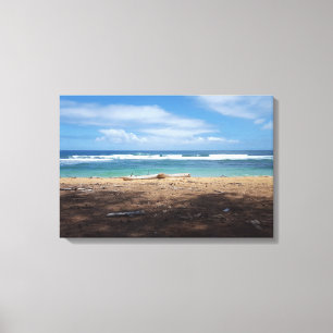 Impressão havaiano das canvas da praia