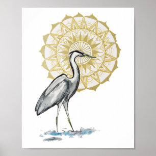 Impressão Heron Mandala 8x10