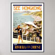 Impressão Imagem Retro Vintage Viagem Hong Kong