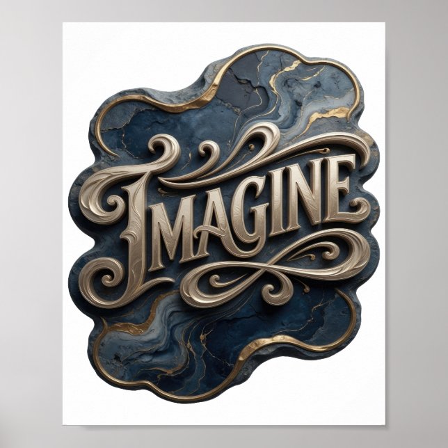 Impressão IMAGINE em Ouro Moderno (Frente)