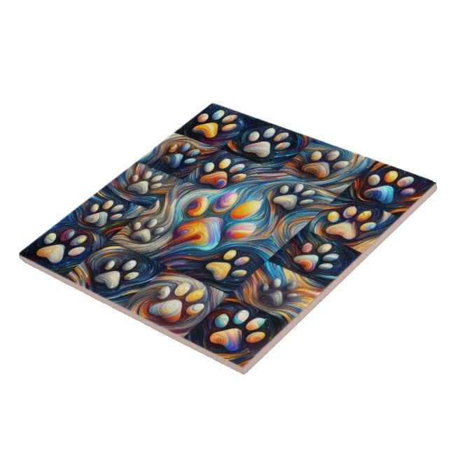 Impressão impressionante de pata canina (Lateral)