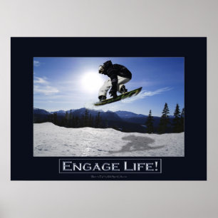 Impressão inspirador da foto do SNOWBOARDER do V