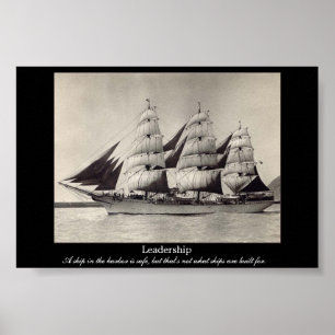 Impressão inspirador do navio da vela da LIDERAN
