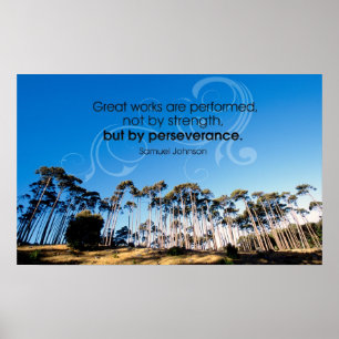 Impressão inspirador do poster da perseverança