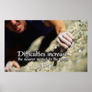 Impressão inspirador do poster dos objetivos