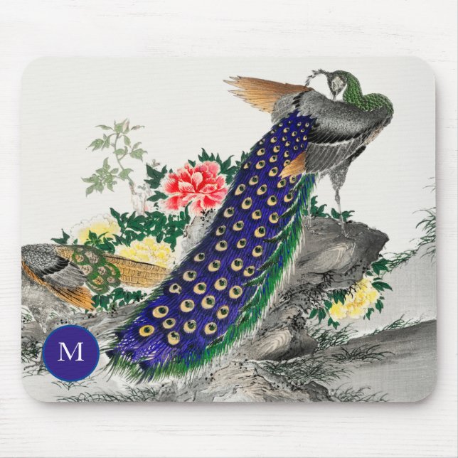 IMPRESSÃO JAPONÊS DO MOUSE PAD PEACOCK INICIAL PER (Frente)