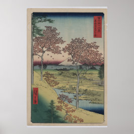 Impressão japonês mostra a vista do Monte Fuji