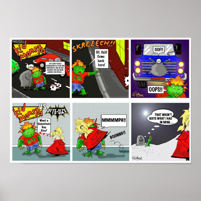 Impressão "Kidmonsta Double" - por Kev Moore (Frente)