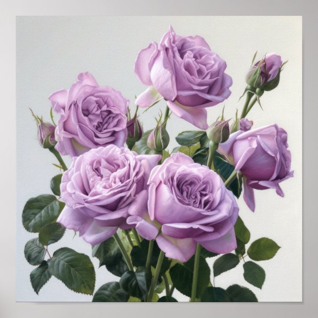 Impressão lavanda de Poster de pintura de Rosa (Frente)