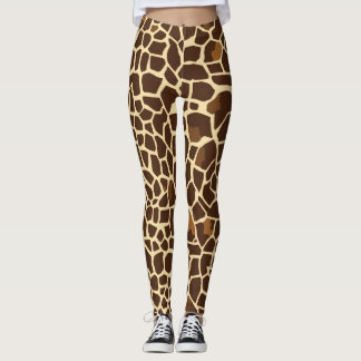 Impressão Leggings Brown Giraffe