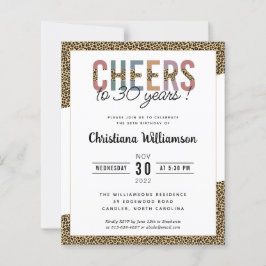 Impressão Leopard do Partido aniversário de 30 ano