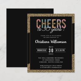 Impressão Leopard do Partido aniversário de 30 ano