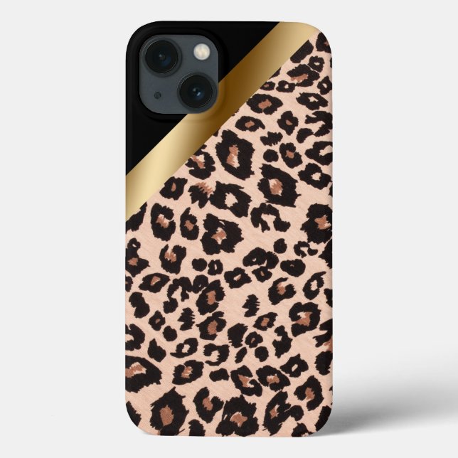 Impressão Leopard iPhone 13 Case (Verso)