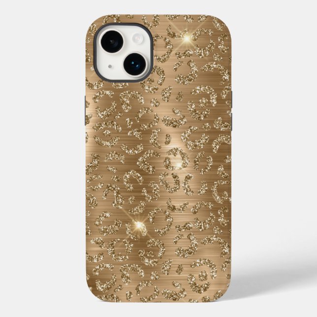 Impressão Leopardo com Glitter Dourada (Verso)