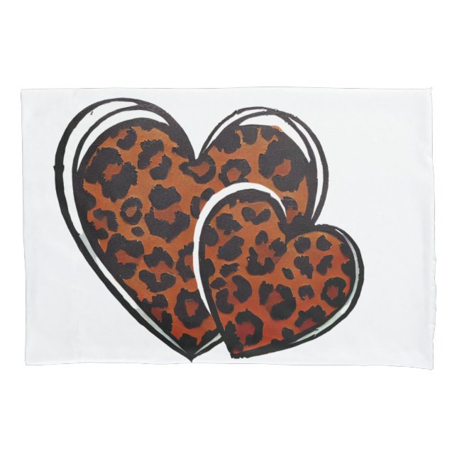Impressão Leopardo, Coração Desenhado À Mão, Coraç (Frente)