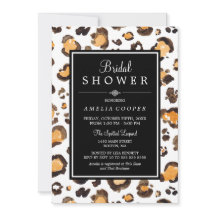 Impressão Leopardo de Aquarela | Convite ao Chá de