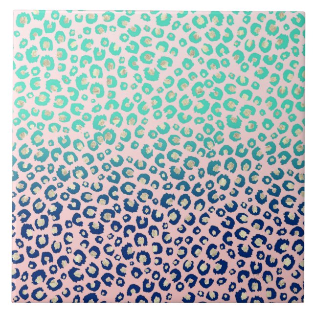 Impressão-leopardo Dourada Elegante Cor-de-rosa (Frente)