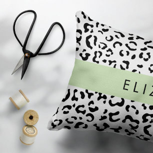 Impressão Leopardo, Manchas, Preto E Branco, Seu N
