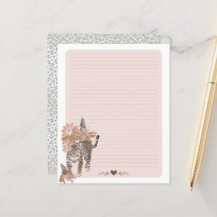 Impressão Leopardo, Papel de carta Selvagem, Impre
