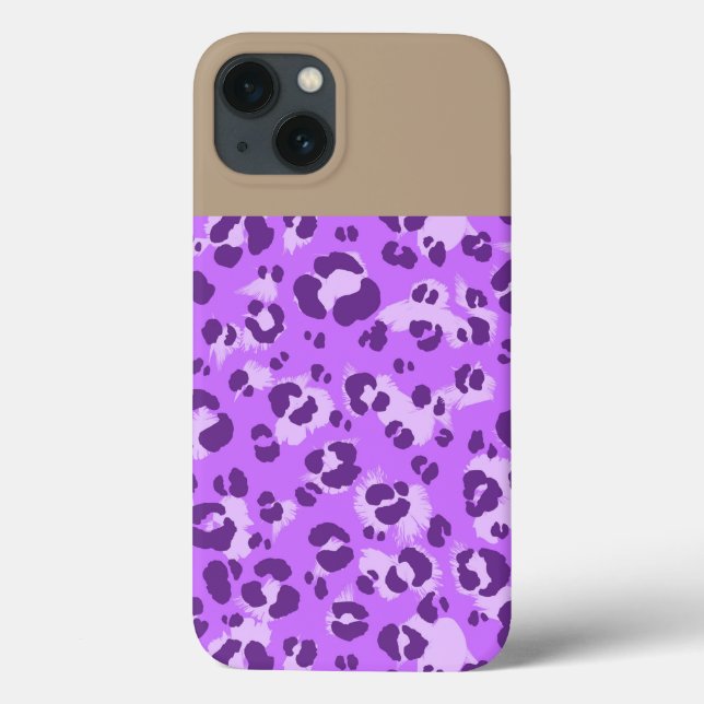 Impressão Leopardo Roxo - Caso do iPhone 6 (Verso)