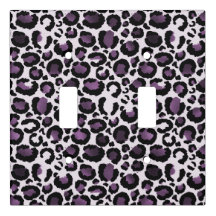 Impressão Leopardo Roxo Preto