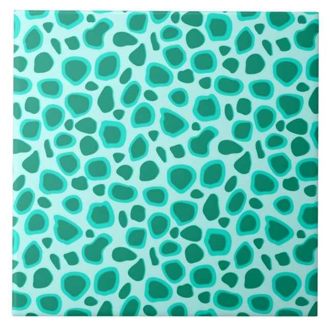 Impressão Leopardo - Turquesa e Aqua (Frente)