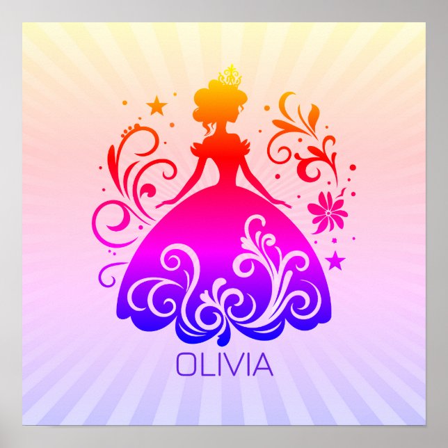Impressão mágico personalizado, Princesa Sala Perf (Frente)