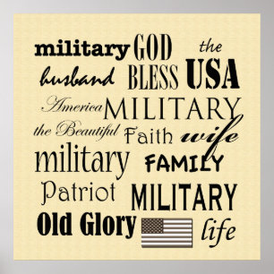 Impressão militar do poster da arte do metro