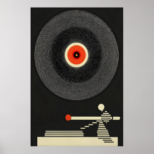 Impressão Minimalista de Disco de Vinil Amante de 