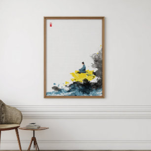Impressão Minimalista de Letus Meditation Zen Art
