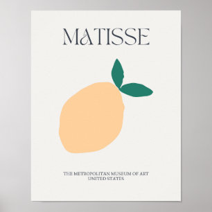 Impressão Minimalista de Limão Amarelo