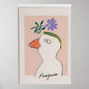 Impressão Moderna de Ilustração de Pinguim – Pared