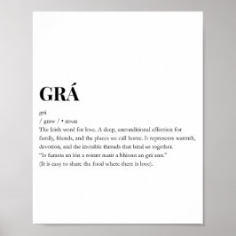 Impressão Moderna do Significado de Amor Grá Irlan